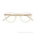 Nouveaux arrivages Retro Round Style Acétate Optical Eyewear Cames Eyeglass